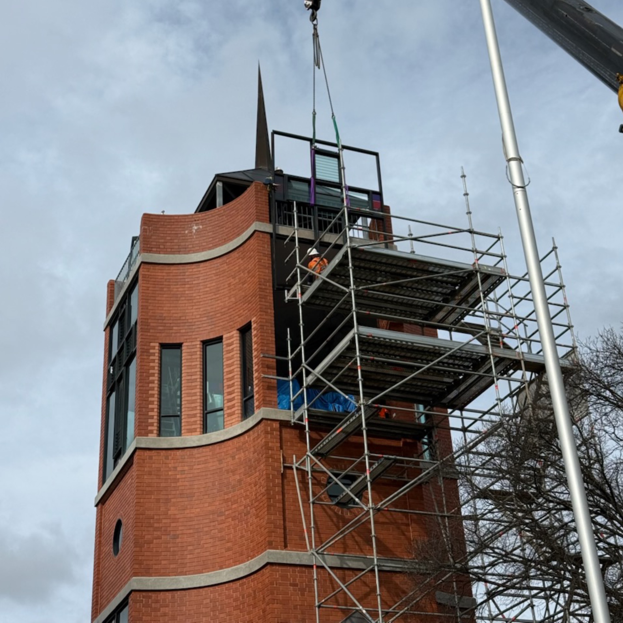 Window repairs at the All Saints Anglican Cathedral Bell Tower, Bathurst